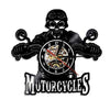 Horloge murale biker squelette
