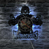 Horloge murale biker squelette