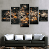Déco Cosmoskull 5 tableaux en canvas imprimé