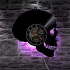 Horloge Skull en vinyle