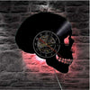 Horloge Skull en vinyle