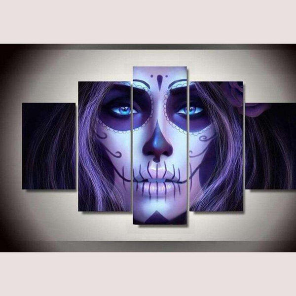 Déco " la femme gothique" 5 tableaux en canvas imprimé