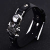 Bracelet cuir Harley tête de mort