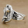 Superbe bague V-twin Harley en argent massif 925