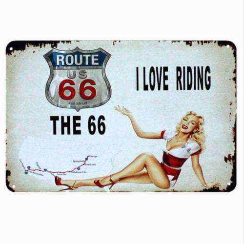 Plaque Vintage route 66