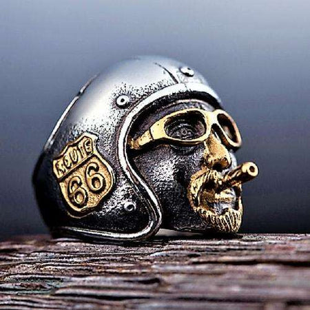 Bague motard Route 66