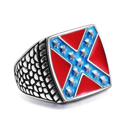 Bague drapeau des états confédérés d'Amérique