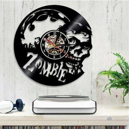 Horloge murale Zombie en vinyle