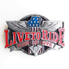 Boucle de ceinture "Live to Ride"
